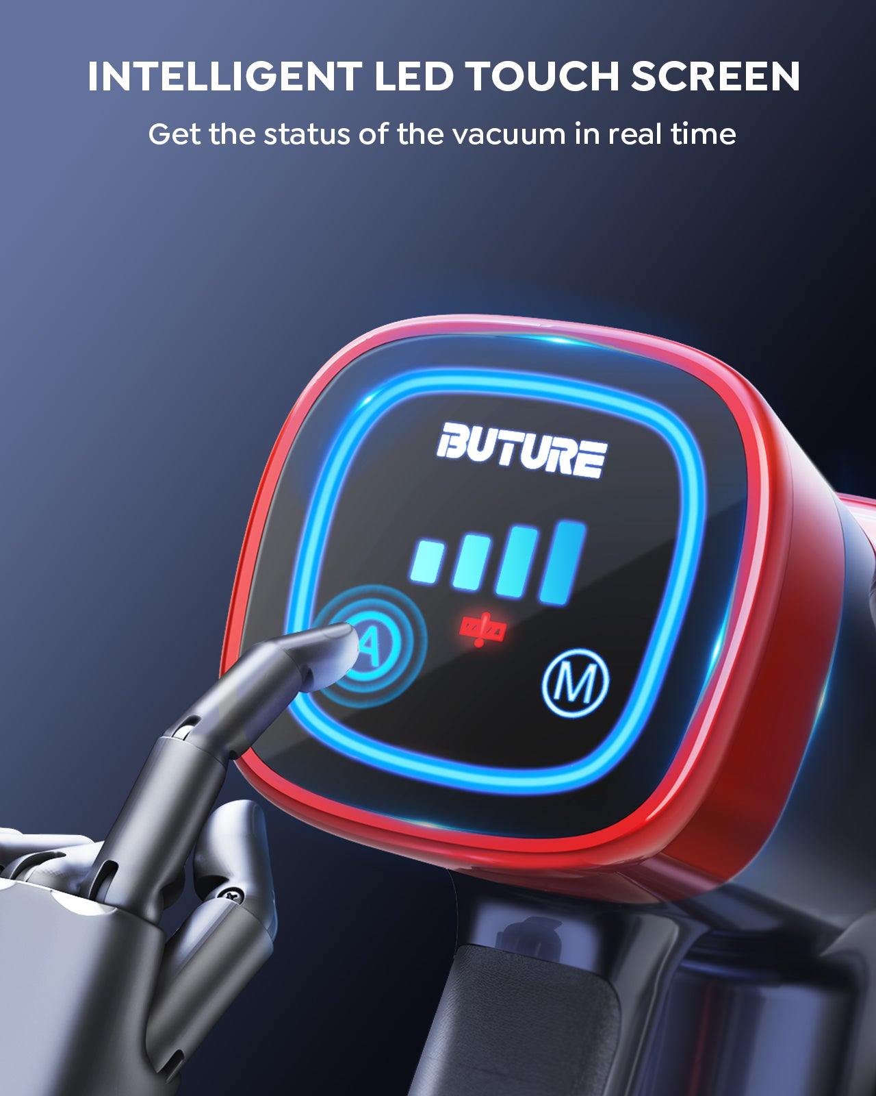 Pacchetto aspirapolvere: Aspirapolvere Buture VC50 rosso + 2 batterie + 10 filtri HEPA