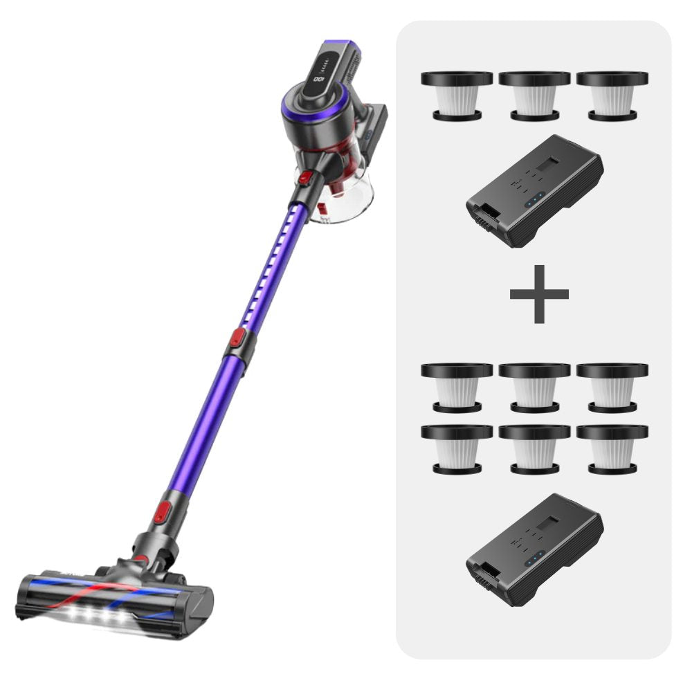 Pack aspirateur Buture JR400 + 2 batteries + 9 filtres HEPA