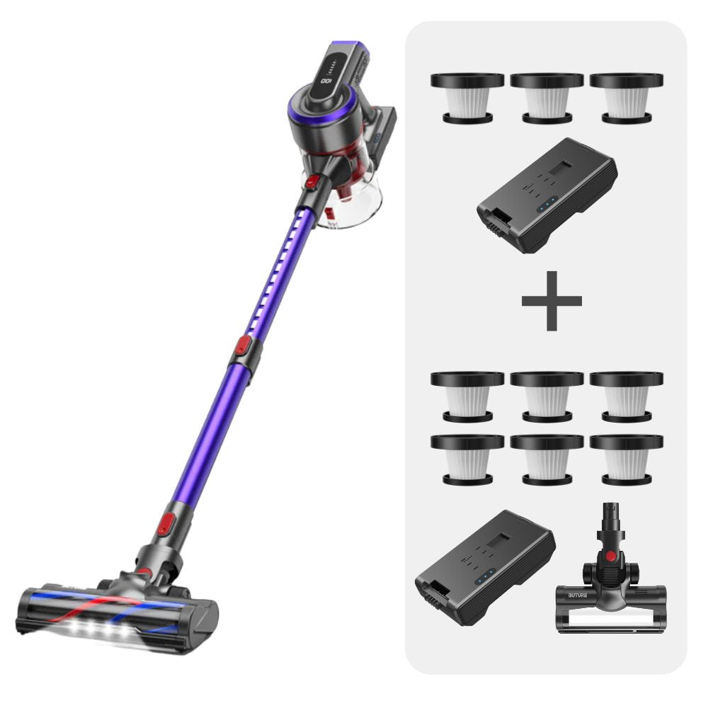 Pack aspirateur Buture JR400 + 2 batteries + 9 filtres HEPA