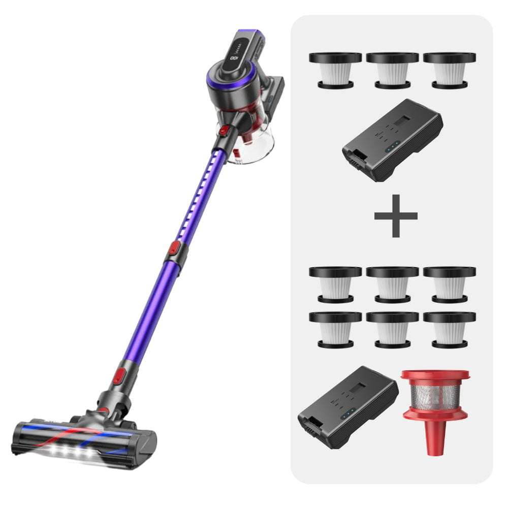 Pack aspirateur Buture JR400 + 2 batteries + 9 filtres HEPA