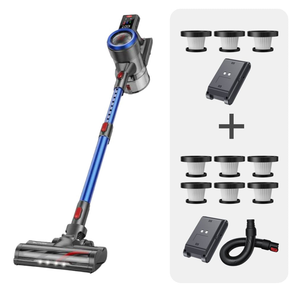 Pack aspirateur Buture JR700 bleu + 2 batteries + 9 filtres HEPA