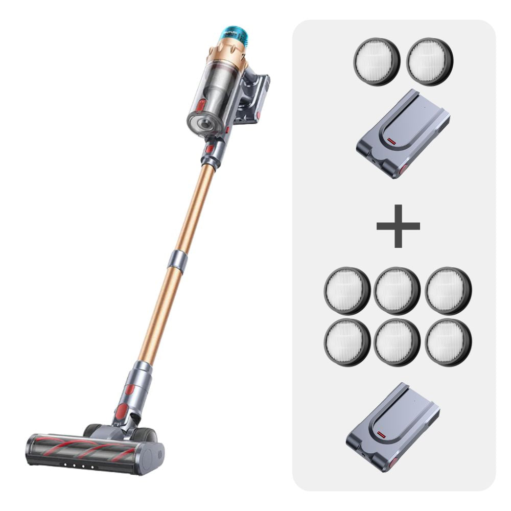 Pack aspirateur : aspirateur Buture VAC01 + 2 batteries + 8 filtres HEPA