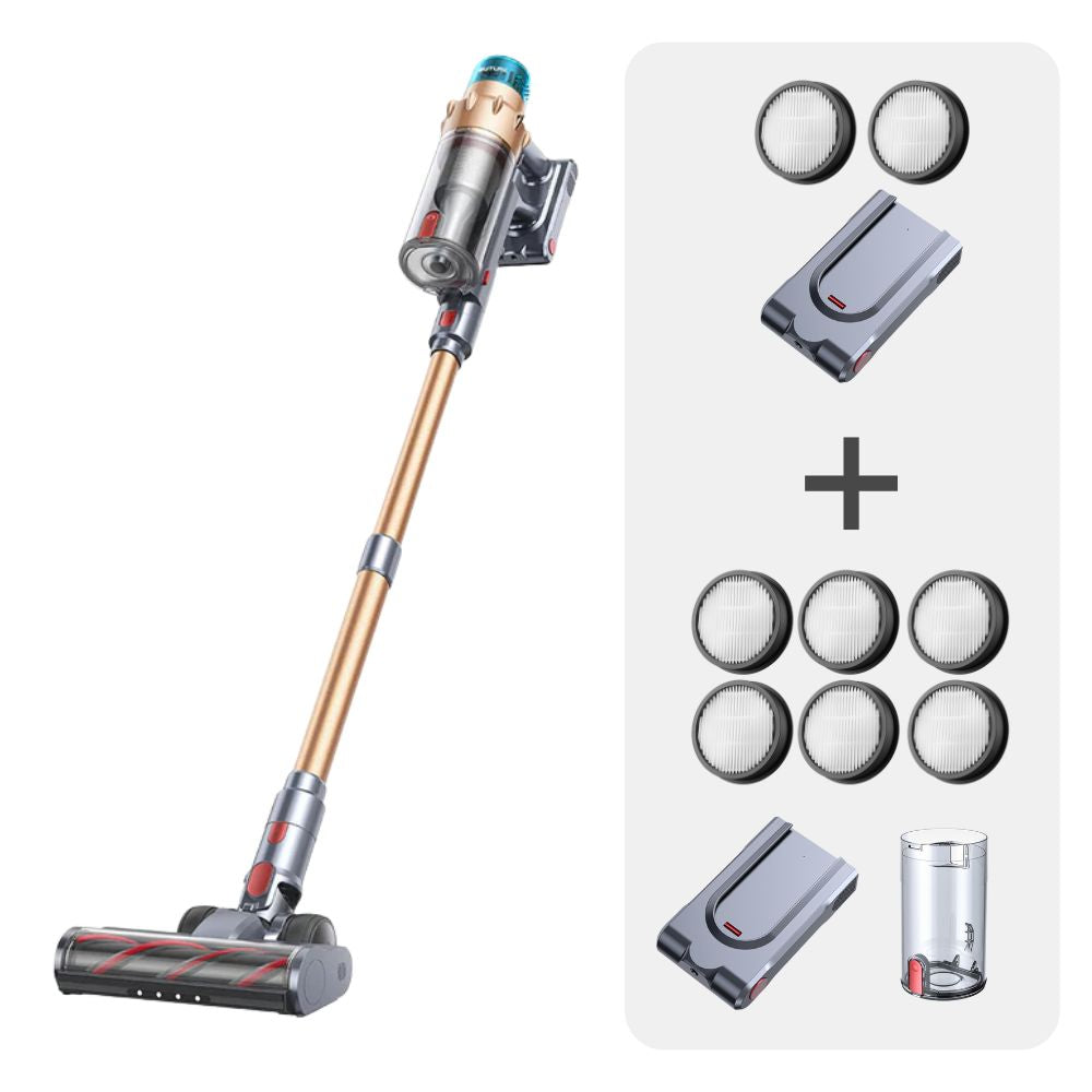 Pack aspirateur : aspirateur Buture VAC01 + 2 batteries + 8 filtres HEPA
