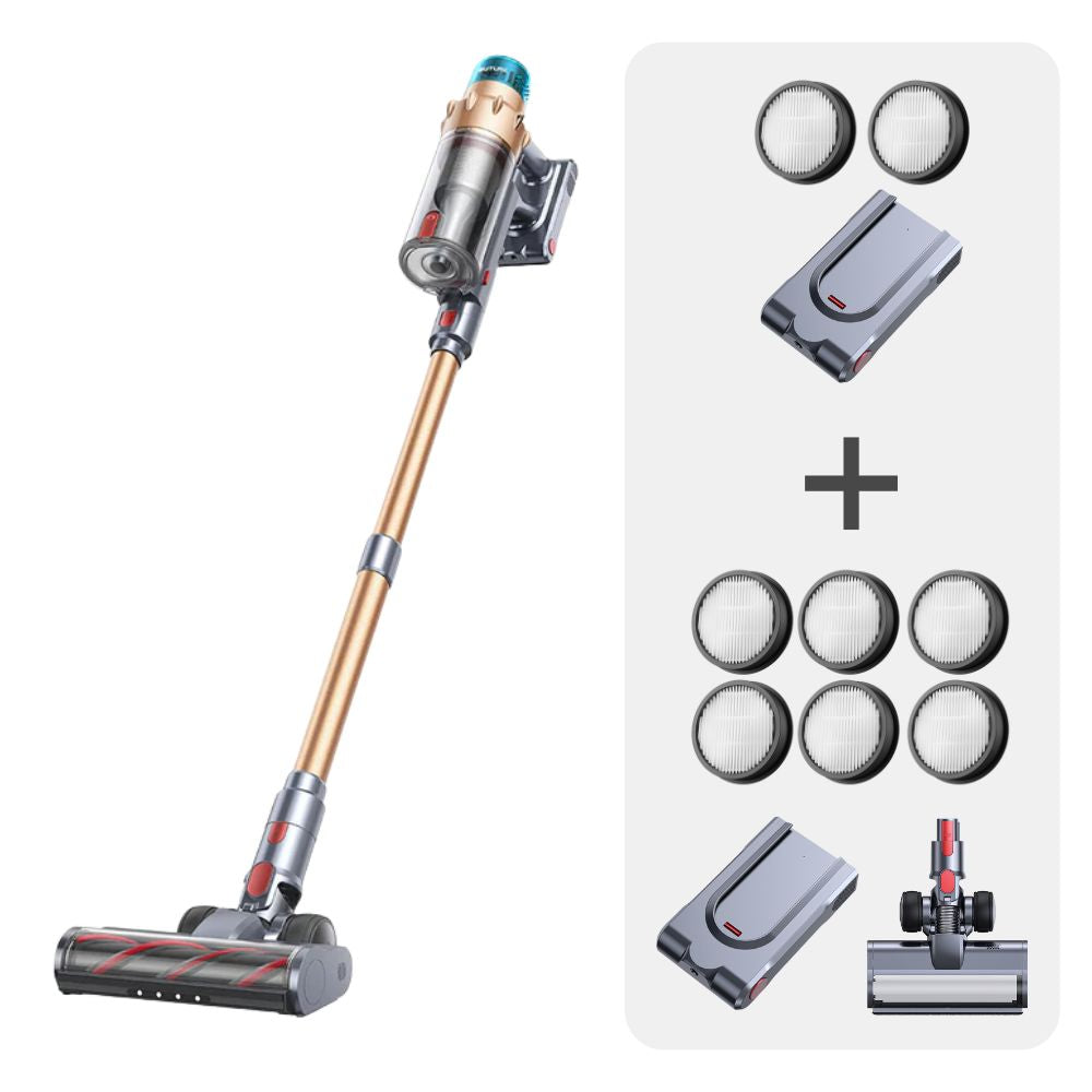 Pack aspirateur : aspirateur Buture VAC01 + 2 batteries + 8 filtres HEPA