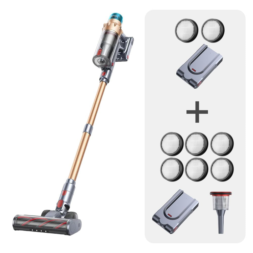 Pack aspirateur : aspirateur Buture VAC01 + 2 batteries + 8 filtres HEPA