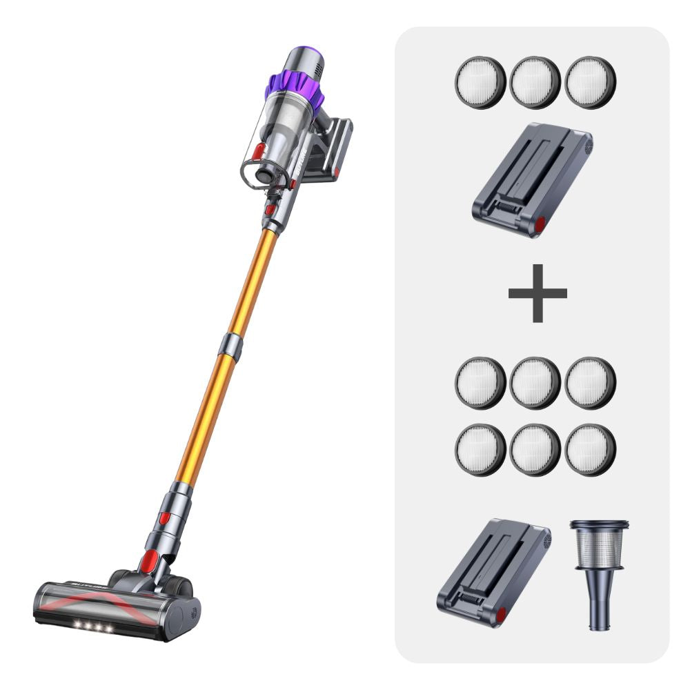 Vacuum Bundle: Buture VC80 Vacuum + 2 Batteries + 9 HEPA Filters