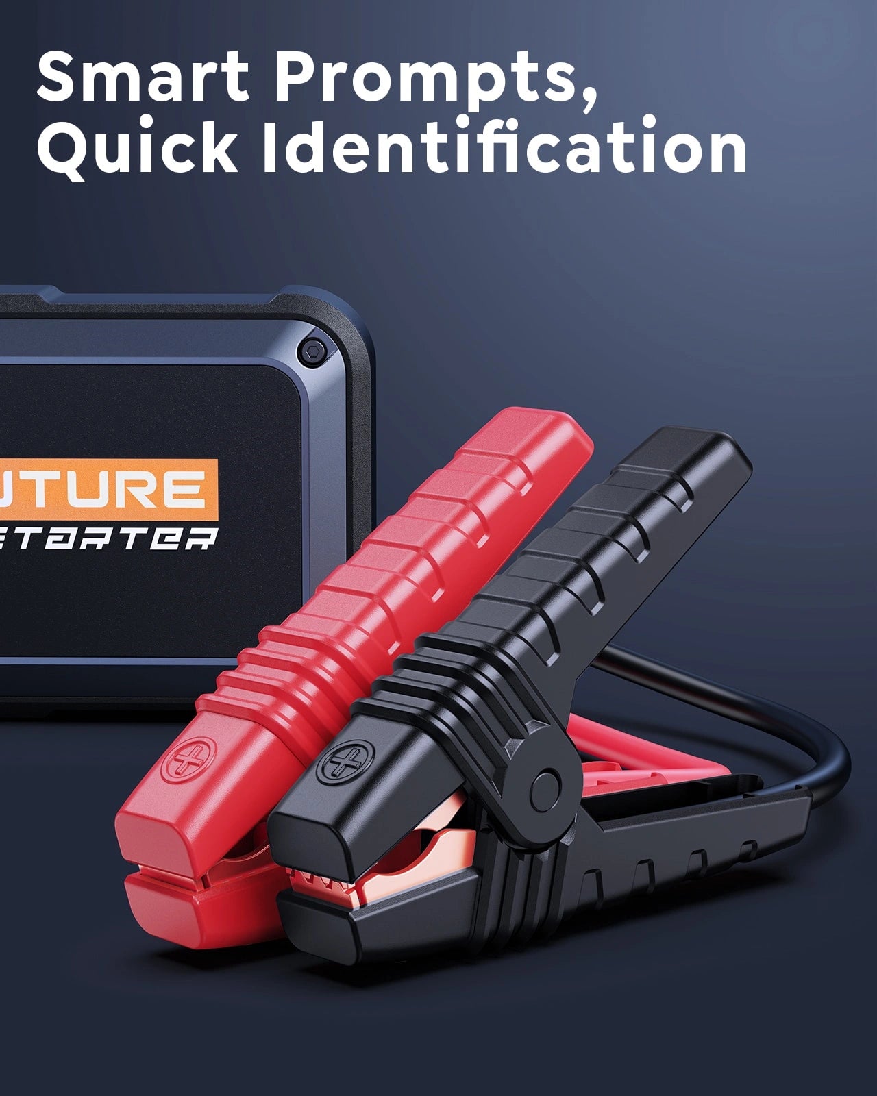 Buture Beta08 a safe emergency car battery booster with smart jumper cables Intelligent Prompts & Quick Identification