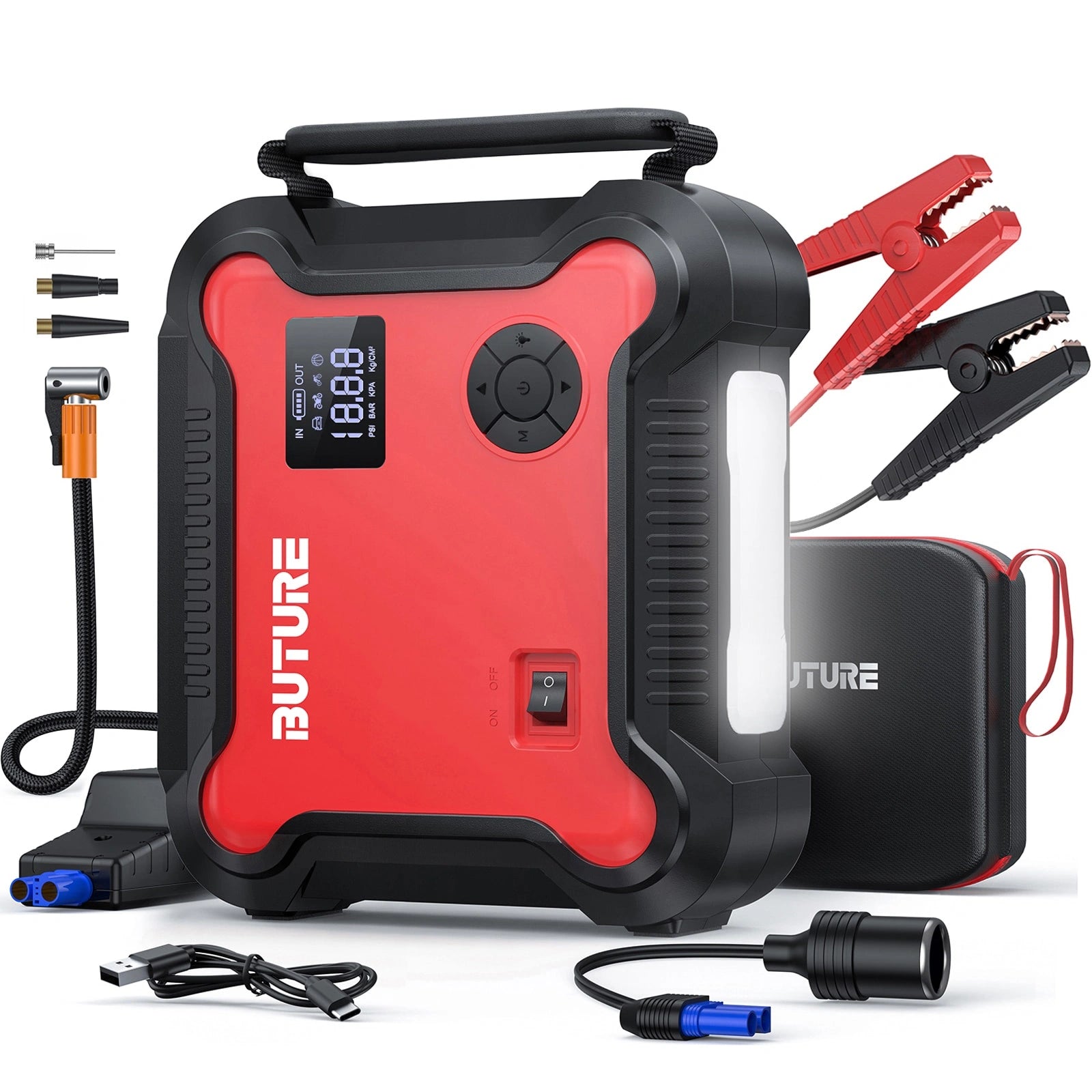 BUTURE BR700 ポータブルジャンプスターター Buture BR700 Car Jump Starter with Built-in Air Compressor