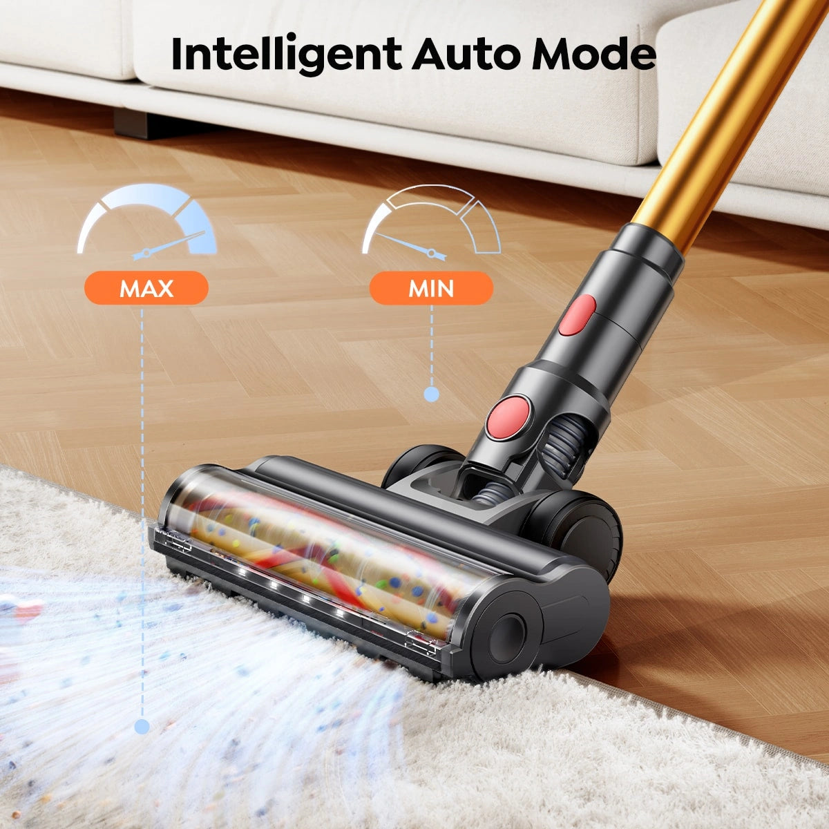 Buture VC90 Vacuum under intelligent auto mode.