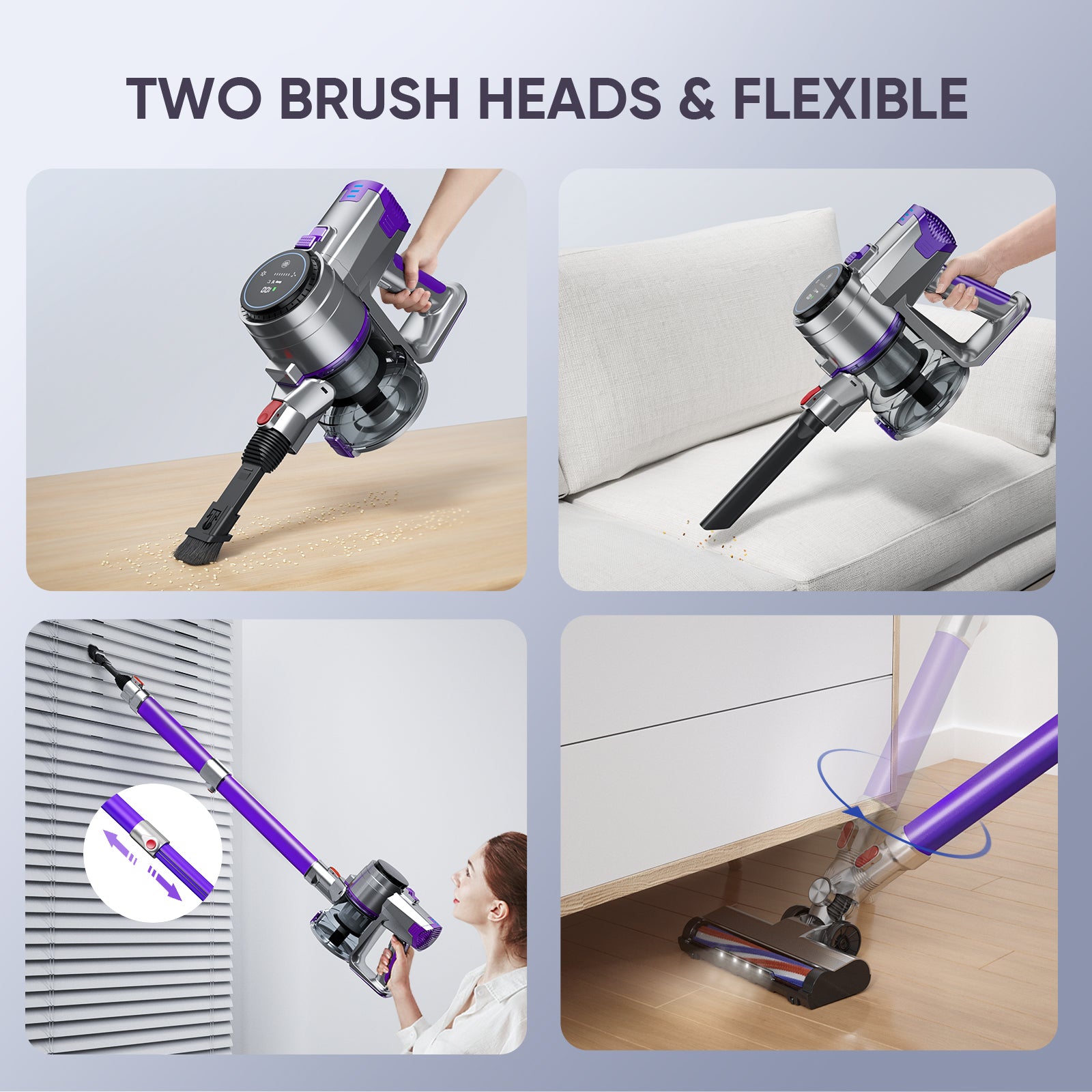 Buture VC10 Cordless 4-in-1 Stick Vacuum Cleaner 400W 38KPA with Touchscreen Cordless Vaccum
