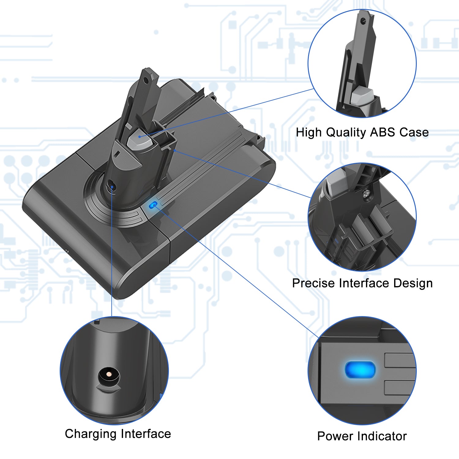 Buture -Batterieersatz für Dyson V7 Vakuum