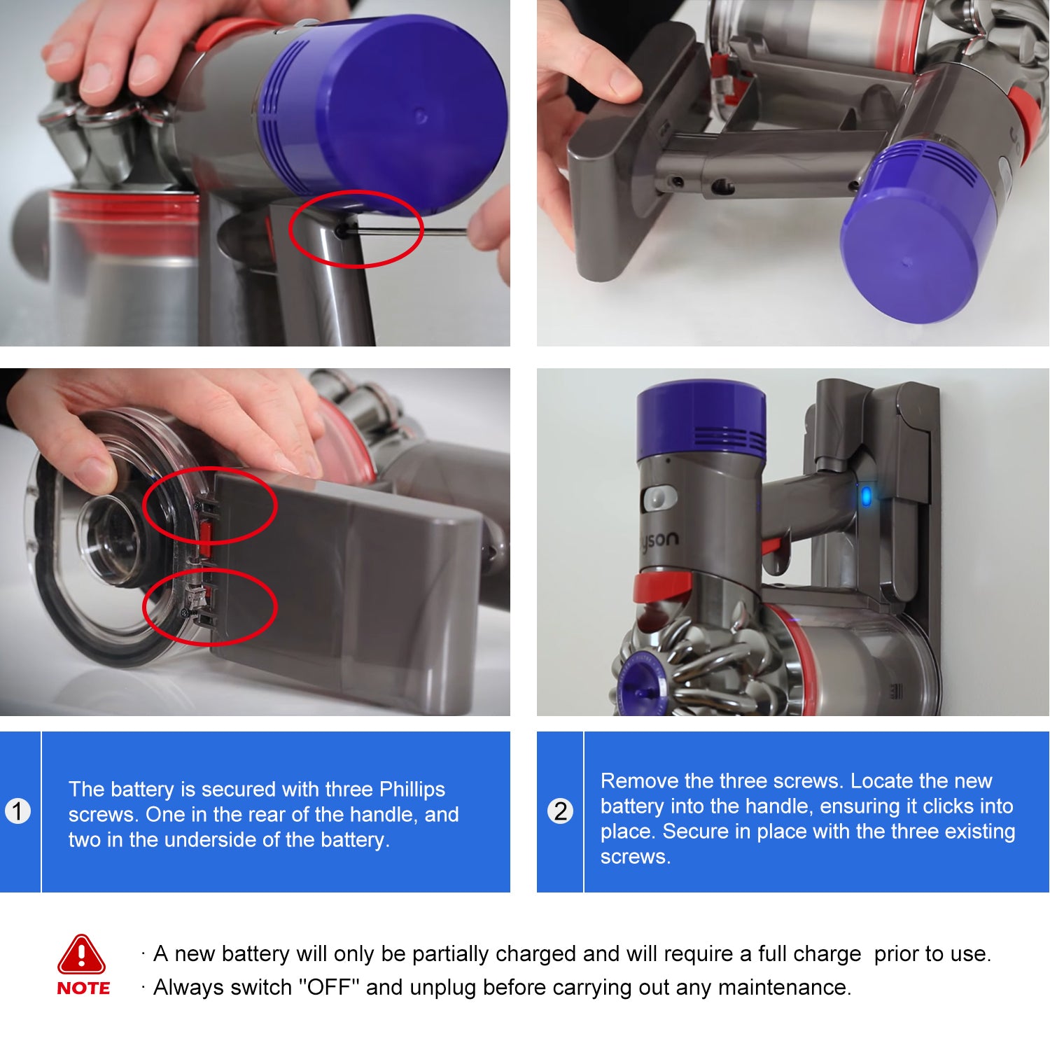 Buture -Batterieersatz für Dyson V7 Vakuum