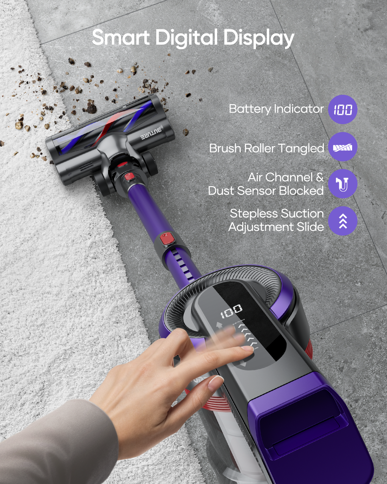 Vacuum Bundle: Buture JR400 Vacuum + 2 Batteries + 9 HEPA Filters