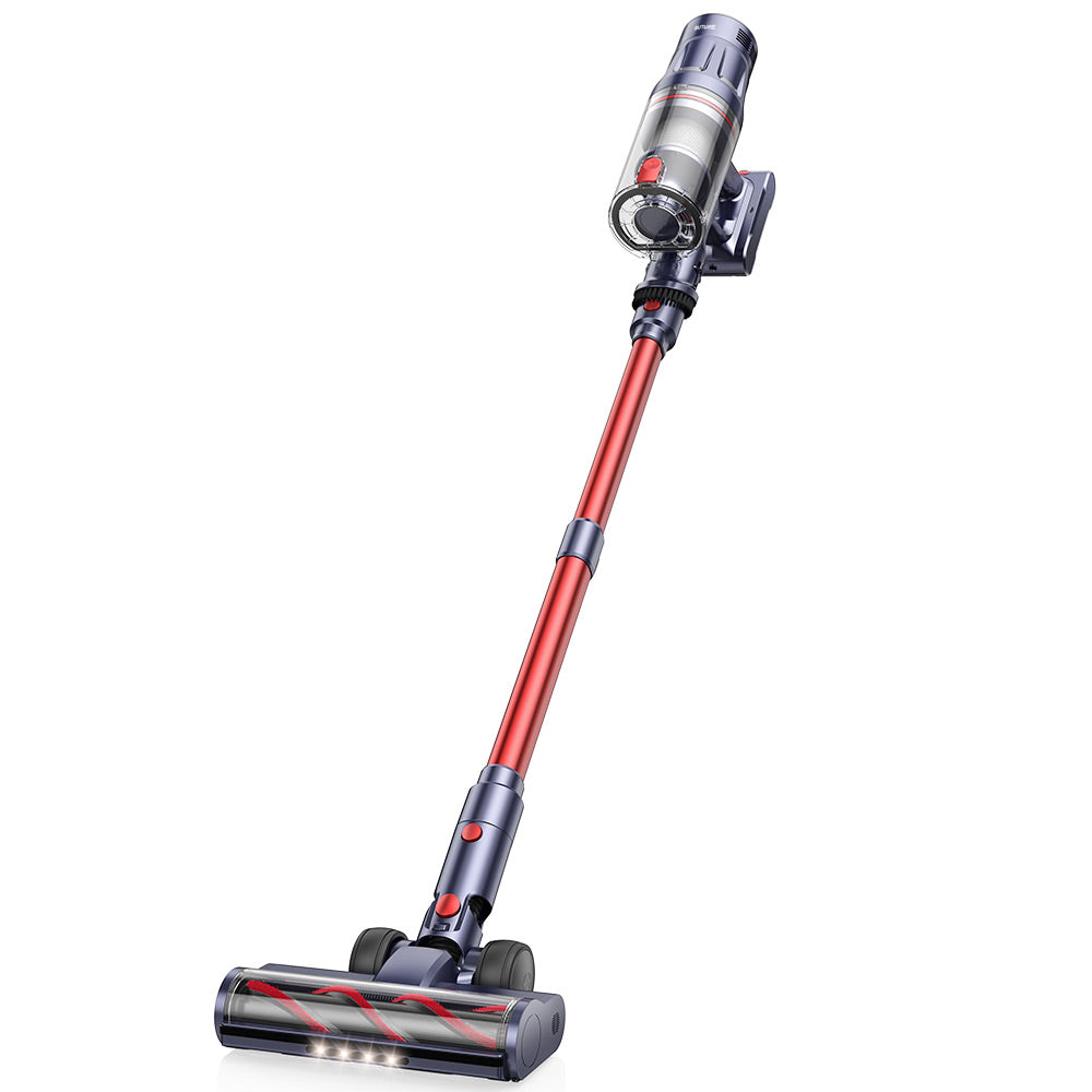 Discover the Buture BP20 cordless vacuum cleaner, featuring a 600W high-power motor and 50 KPA suction for a powerful cleaning experience. With a 60-minute runtime, it’s perfect for large homes and thorough cleaning sessions. Choose from three cleaning modes (Eco, Mid, Max) to tackle various tasks. Enjoy the convenience of a smart LED touch screen, an anti-tangle roller brush, and wall-mounted charging.