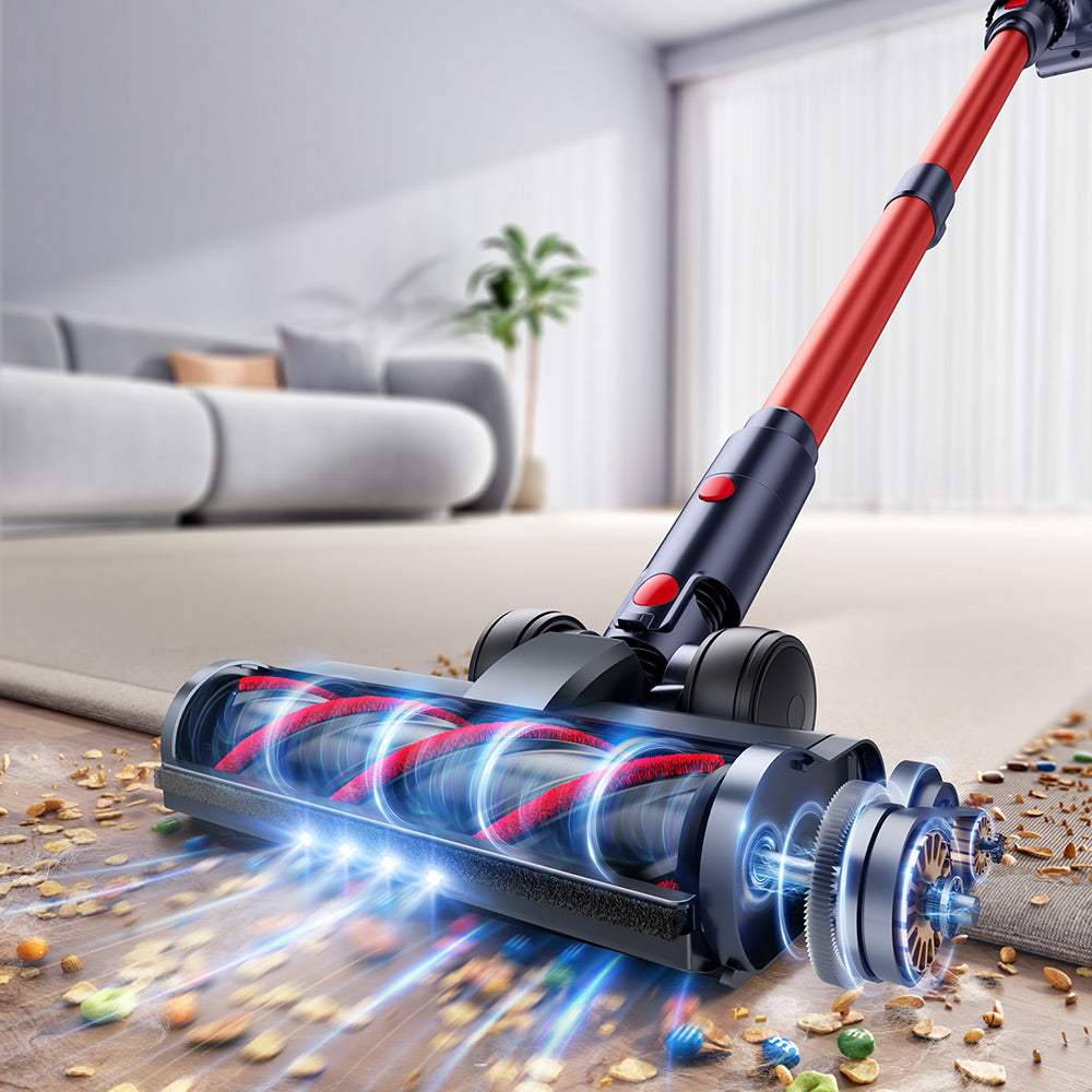 BP20 cordless vacuum is equipped with a stepless brush head, which can easily handle any fine hair and foreign objects of different sizes, and it also comes with a probe light so that you can see the cleaning details more intuitively