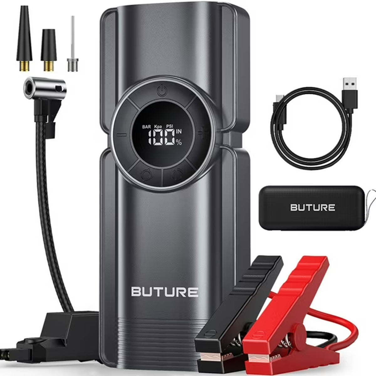 Buture Beta01 Smart Jump Starter 3500a ze sprężarką powietrza 【4-in-1】