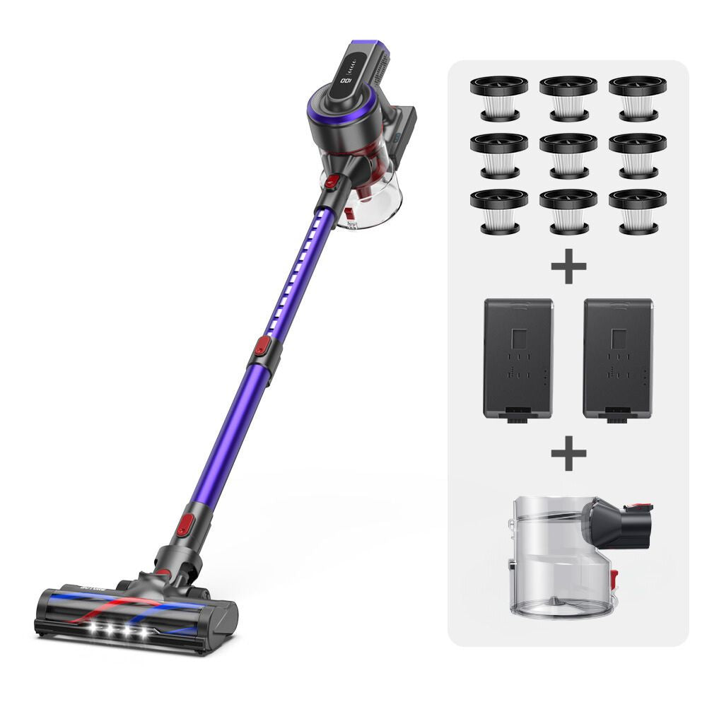 Bundle de vacío: Buture JR400 Vacuum + 2 baterías + 9 Filtros HEPA