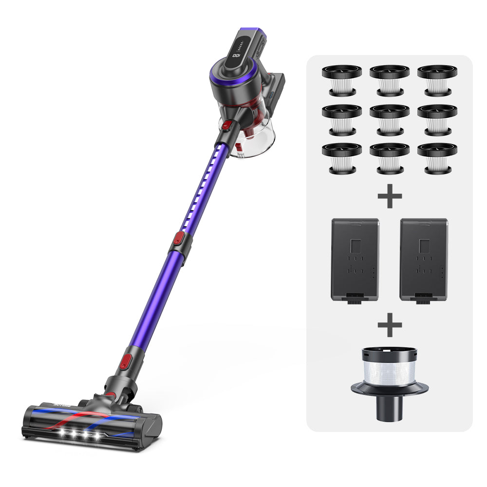 Bundle de vacío: Buture JR400 Vacuum + 2 baterías + 9 Filtros HEPA