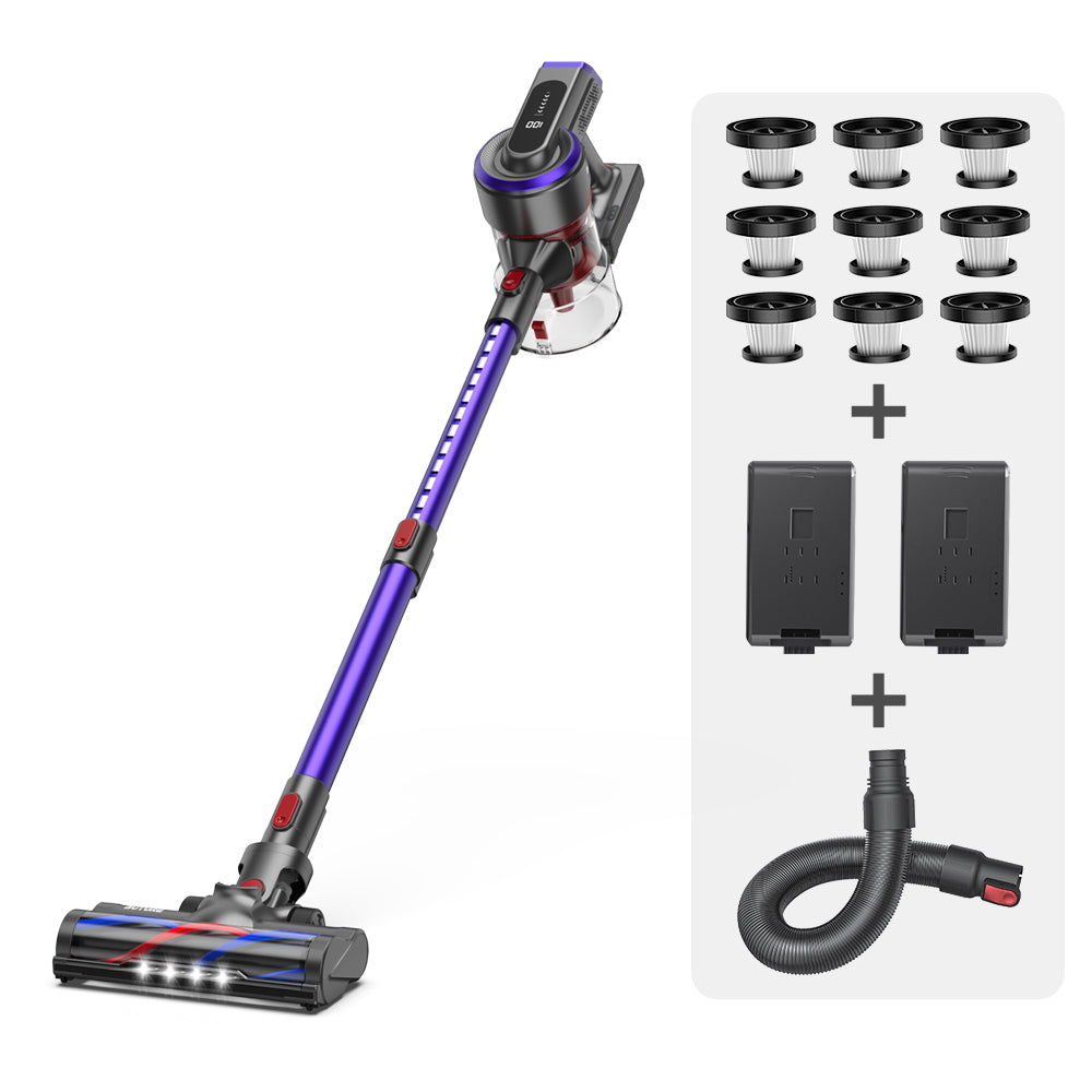 Bundle de vacío: Buture JR400 Vacuum + 2 baterías + 9 Filtros HEPA