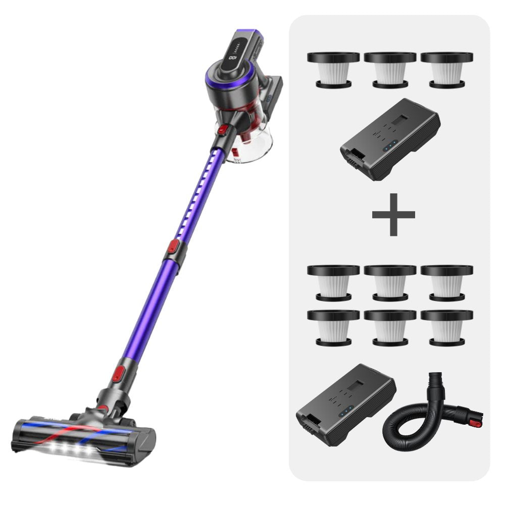 Vacuum Bundle: Buture JR400 Vacuum + 2 Batteries + 9 HEPA Filters