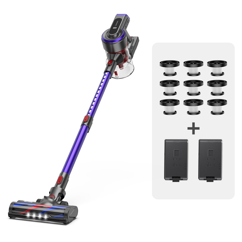 Bundle de vacío: Buture JR400 Vacuum + 2 baterías + 9 Filtros HEPA