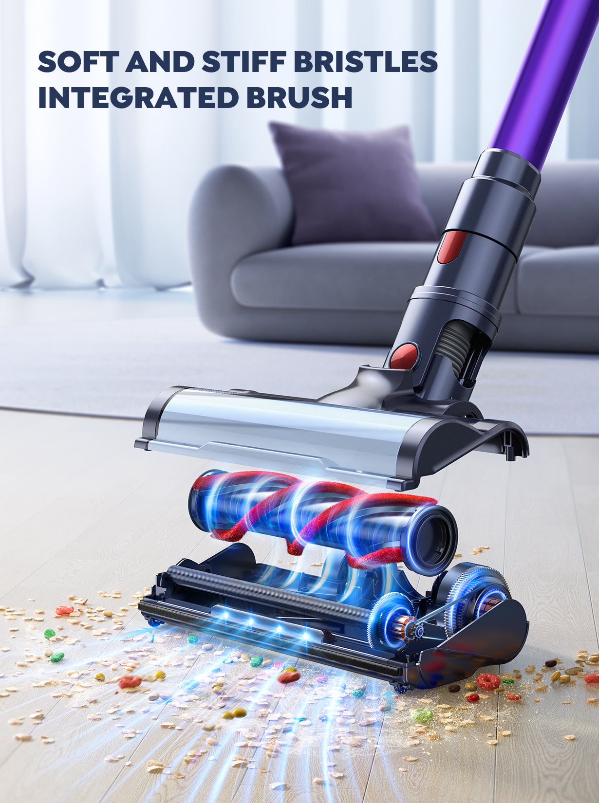 BuTure VC70 Cordless Vacuum Cleaner: 450W, 33Kpa, Upgraded Filtration