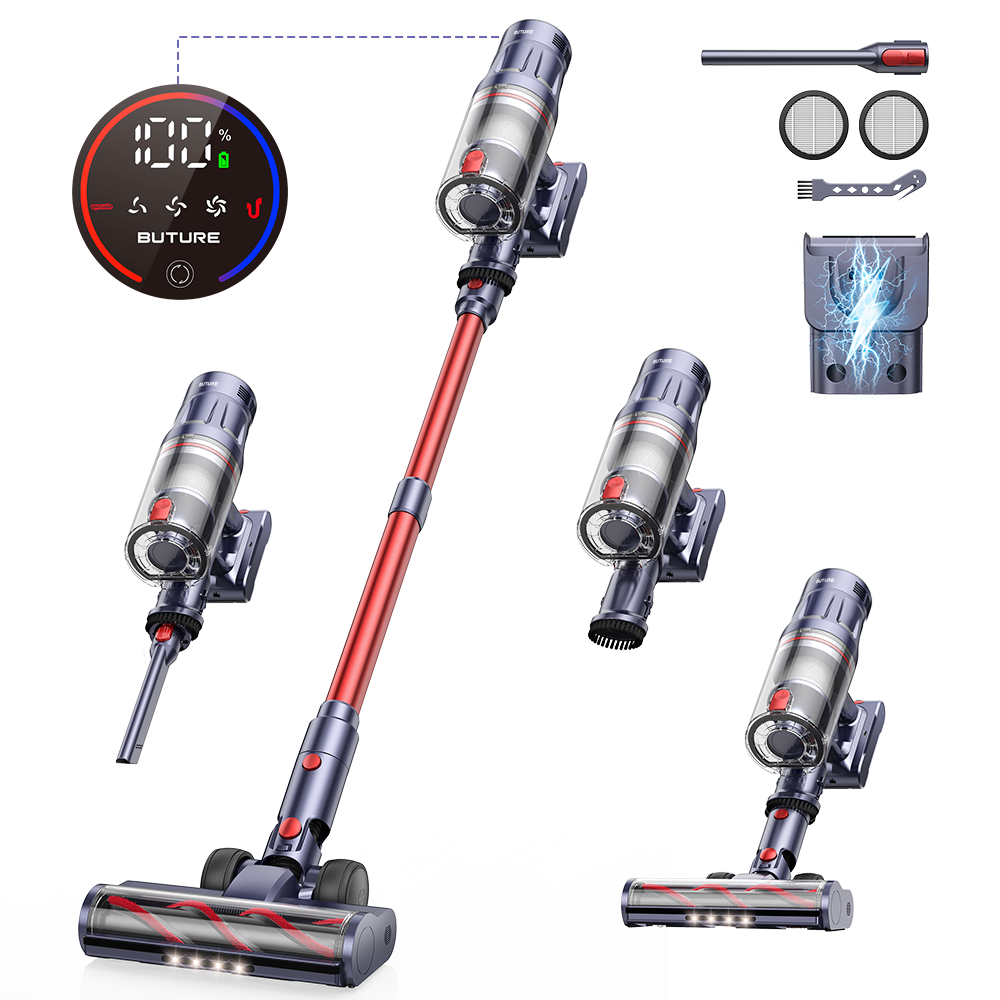 bp20 cordless vacuum is equipped with 8 major accessories to meet your various needs during use, and is equipped with a wireless charging socket,