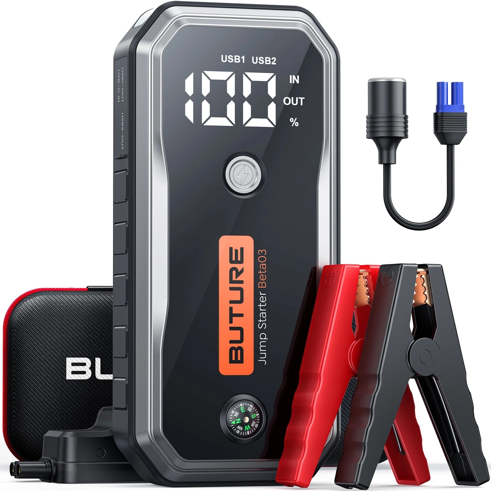 Beta03 Car Battery Jump Starter 5000A丨400 Lumen Wide Angle Light Built Compass