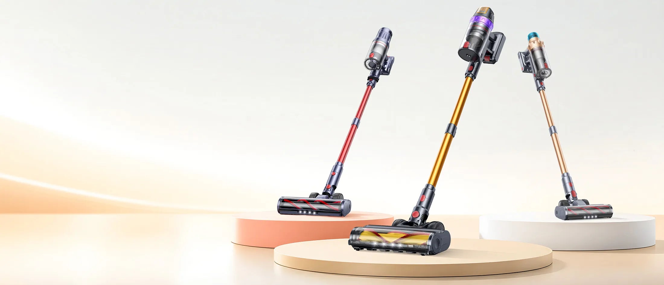 Buture cordless vacuum cleaner collection featuring top-pick VC90, BP20, and VAC01 models with over 45 KPa powerful suction, rechargeable batteries, anti-tangle floor brushes, and lightweight stick vacuum design for deep cleaning carpets, hard floors, and pet hair.