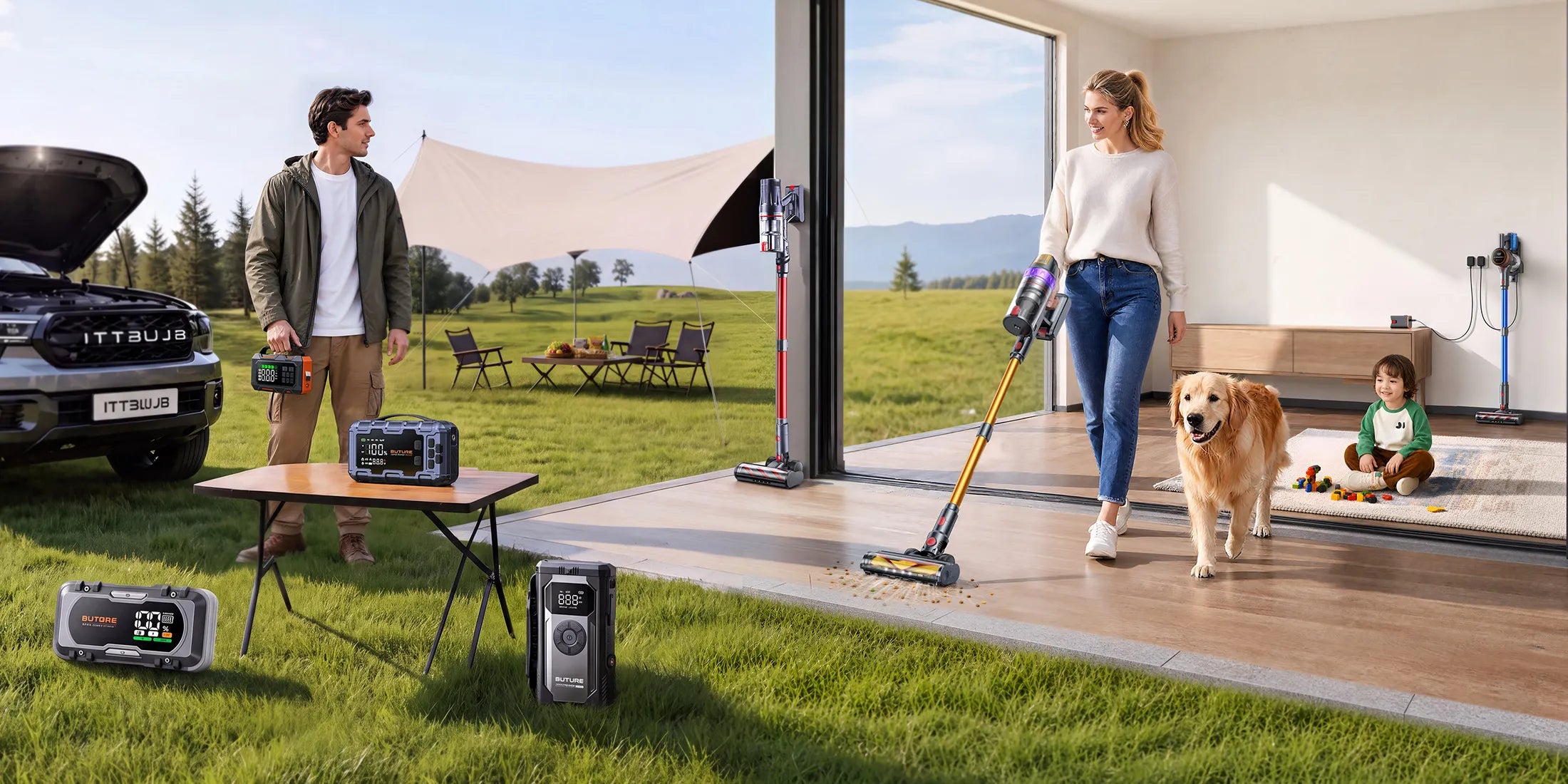 Buture is a growing brand making vacuum cleaner for modern home and jump starter for outdoor camping scene. Featured models like VC90, BP20, Beta07, Beta09 showcase versatile home cleaning and roadside emergency solutions.