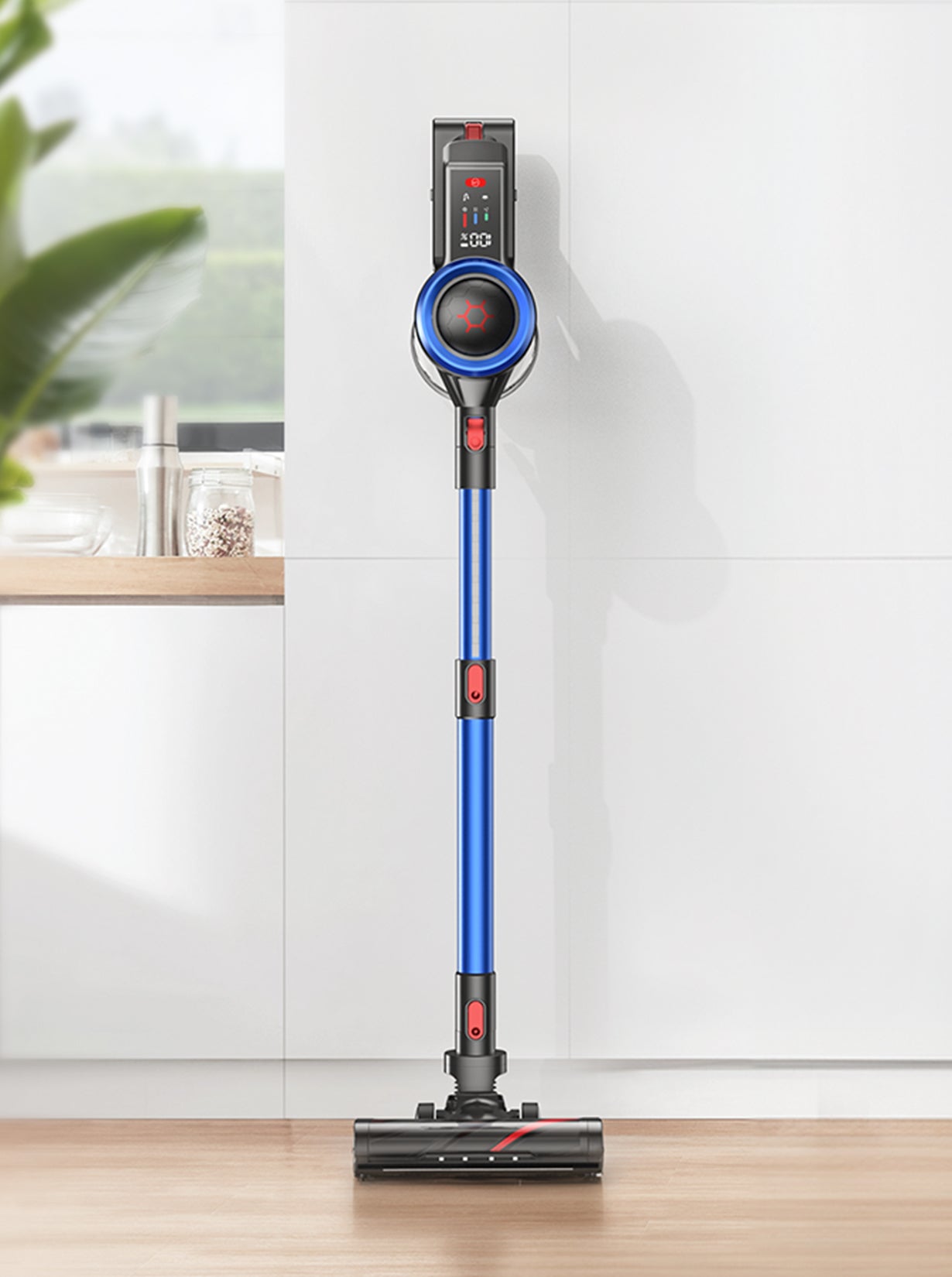 Buture JR700 Blue Cordless Vakuum Cleaner 500W/38 kPa mit Wandmontageladung