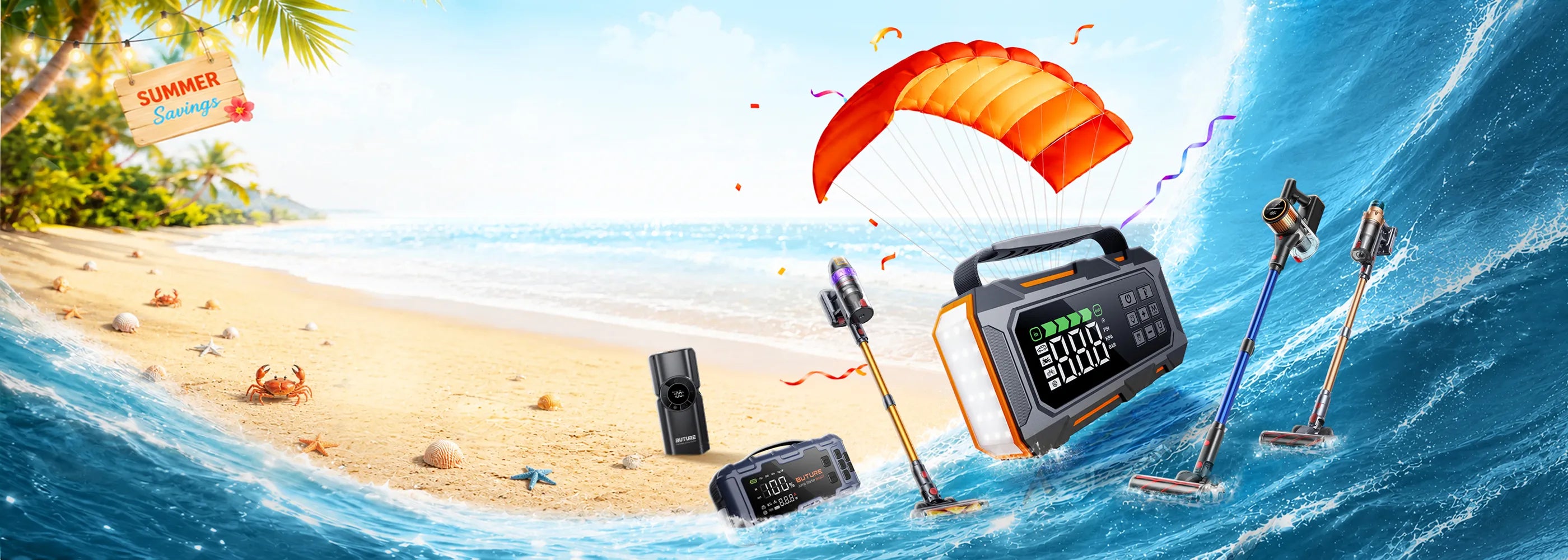 Buture Summer Sale 2026 is here! Enjoy huge savings on cordless vacuum and car jump starter, get up to 77% off.