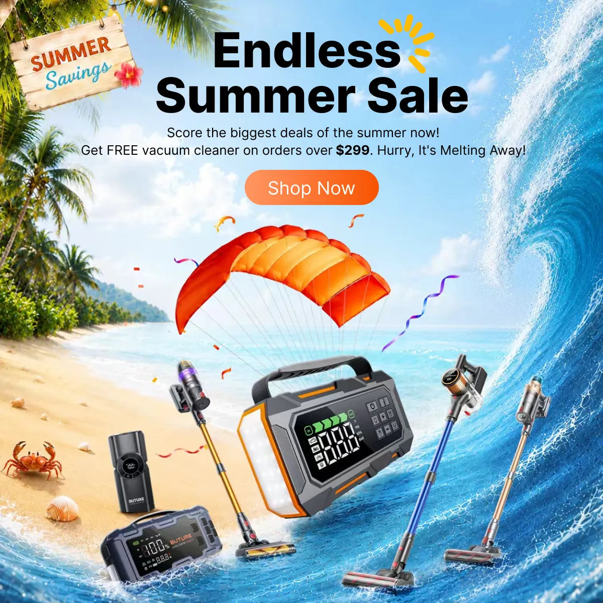 Buture Summer Sale 2026 is here! Enjoy huge savings on cordless vacuum and car jump starter, get up to 77% off.
