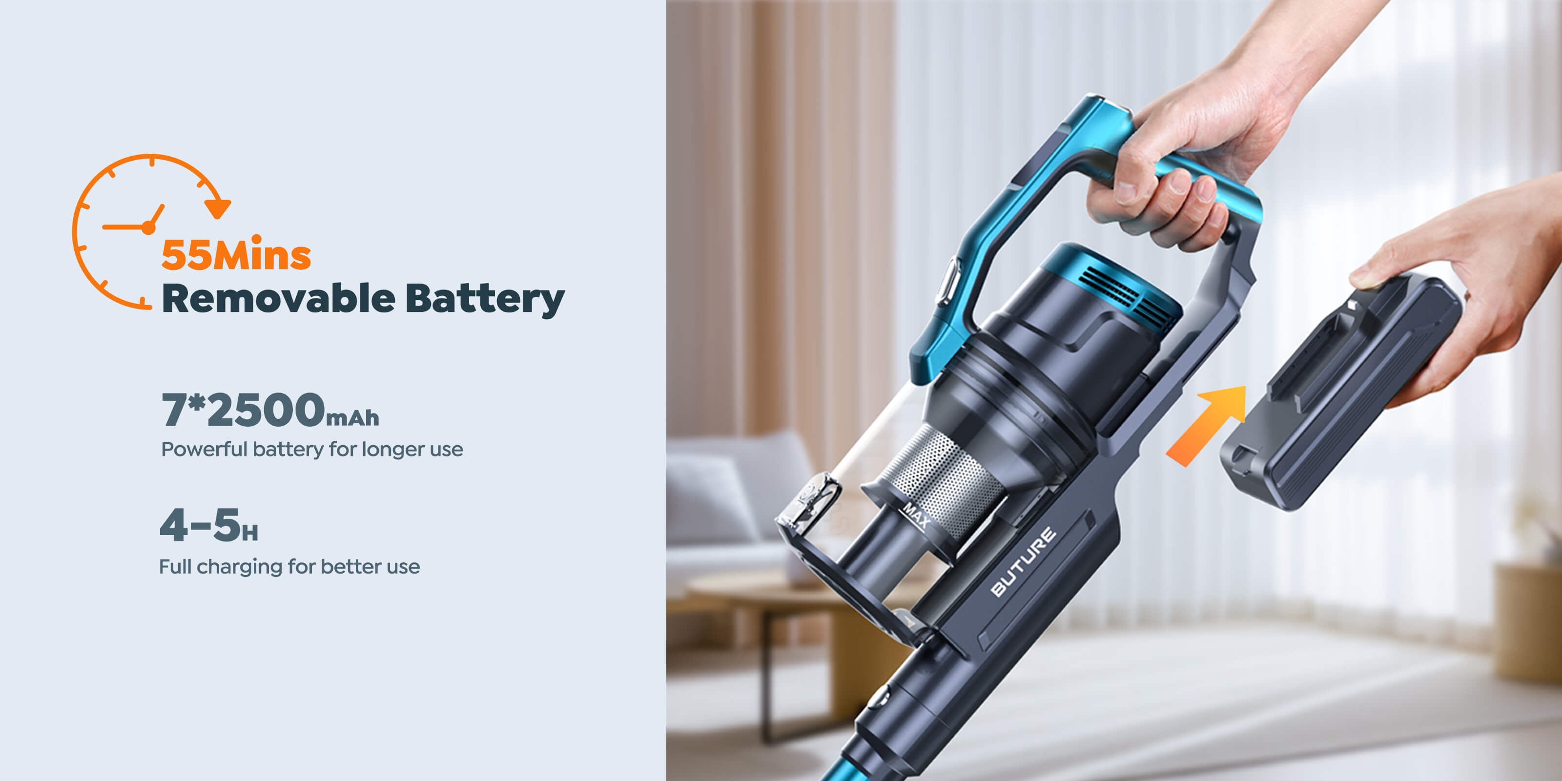 Buture VC60 Cordless Vacuum Cleaner | 38Kpa Suction | Buture Buture VC60 Cordless Vacuum Cleaner | 38Kpa Suction | Buture