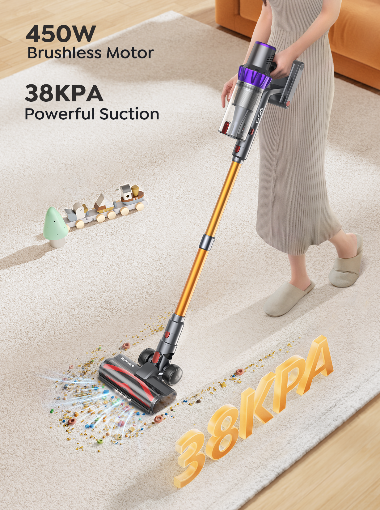 Pakiet próżniowy: Buture VC80 Vacuum + 2 baterie + 9 filtrów HEPA