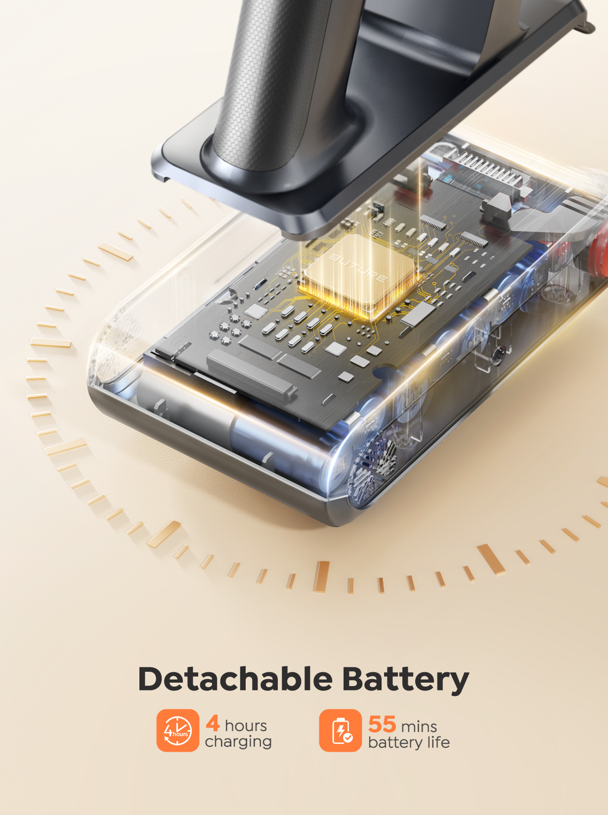 Vakuumbündel: Buture VC80 Vakuum + 2 Batterien + 9 HEPA -Filter