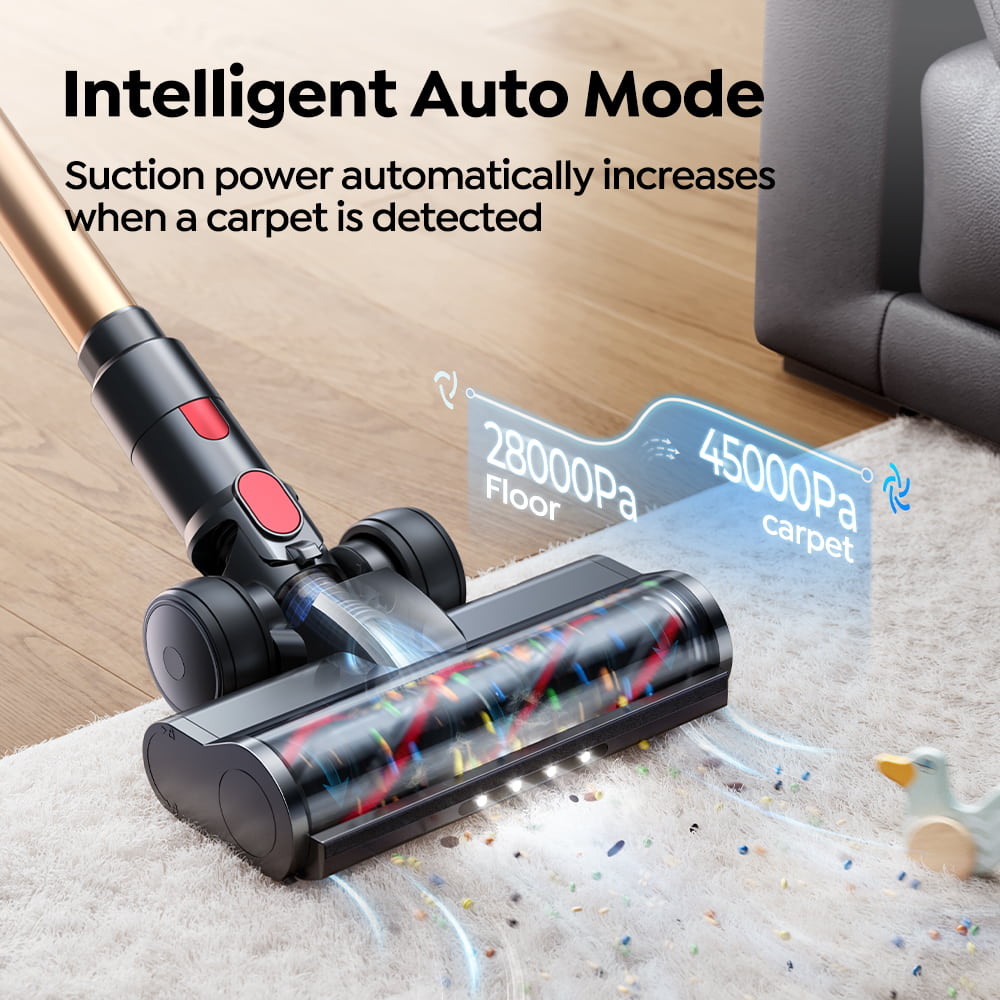 【New Release】Buture VAC01 Upgraded Cordless Vacuum Cleaner 550W 45KPA 60mins with Wall-Mount Charge and Self-Standing