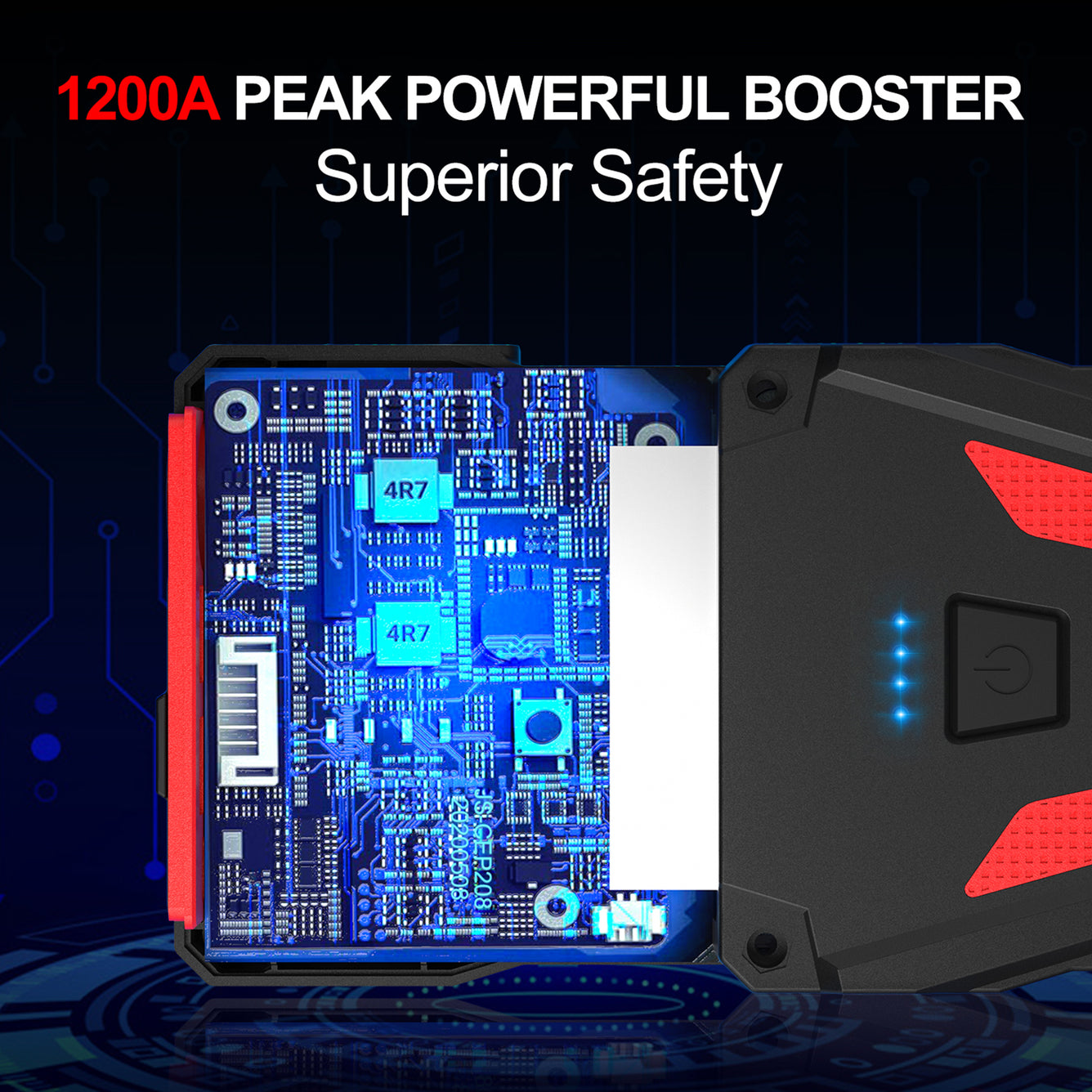 Booster Batterie Voiture-Buture BR700- 4 en 1-150 PSI-Compresseur